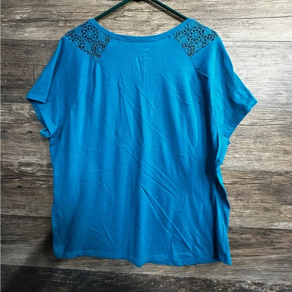Faded Glory Blue Relaxed Short Sleeve T-Shirt - Picture 2 of 5